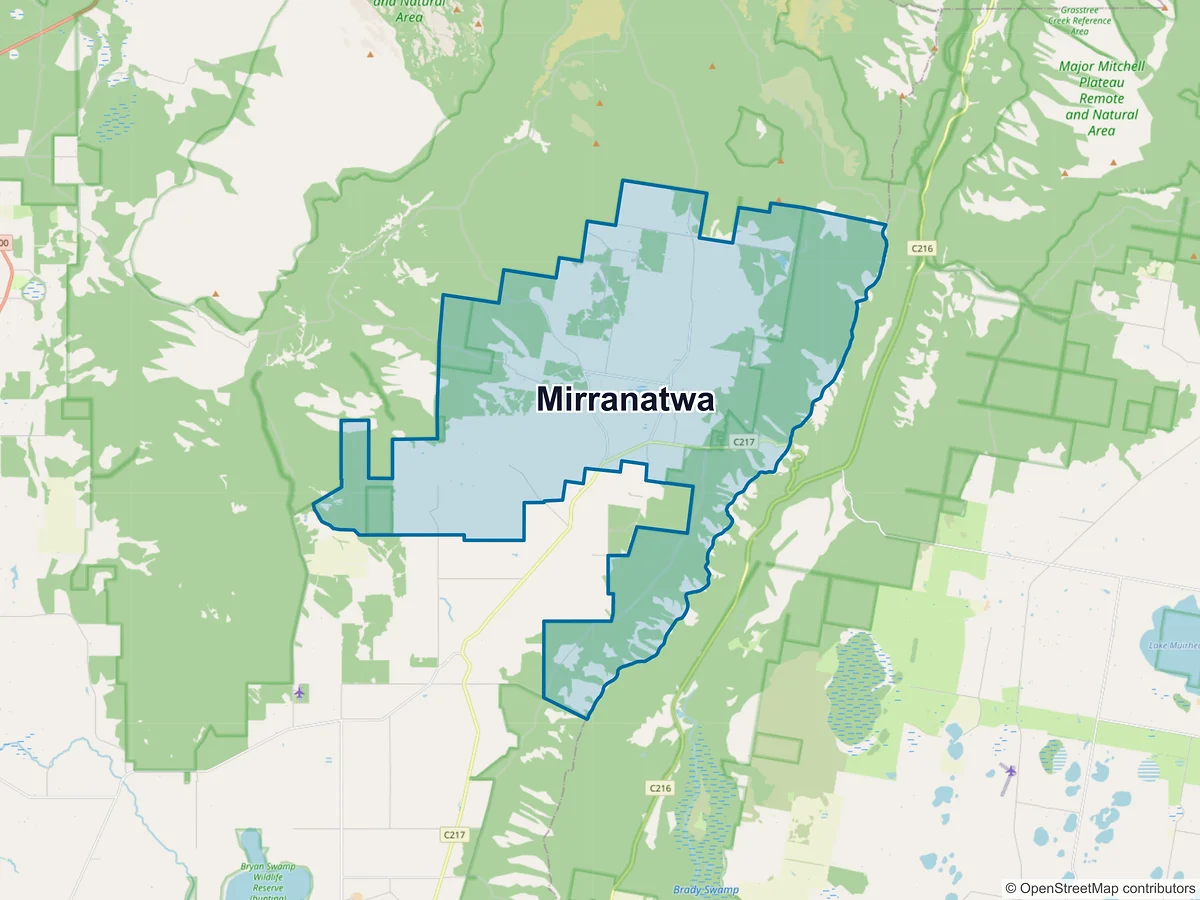 Map of Mirranatwa, VIC, Australia