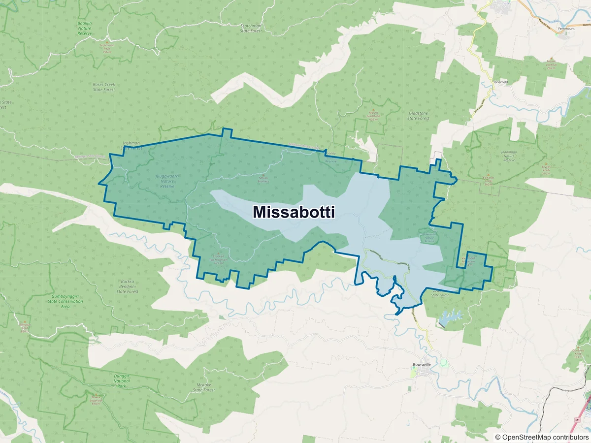 Map of Missabotti, NSW, Australia