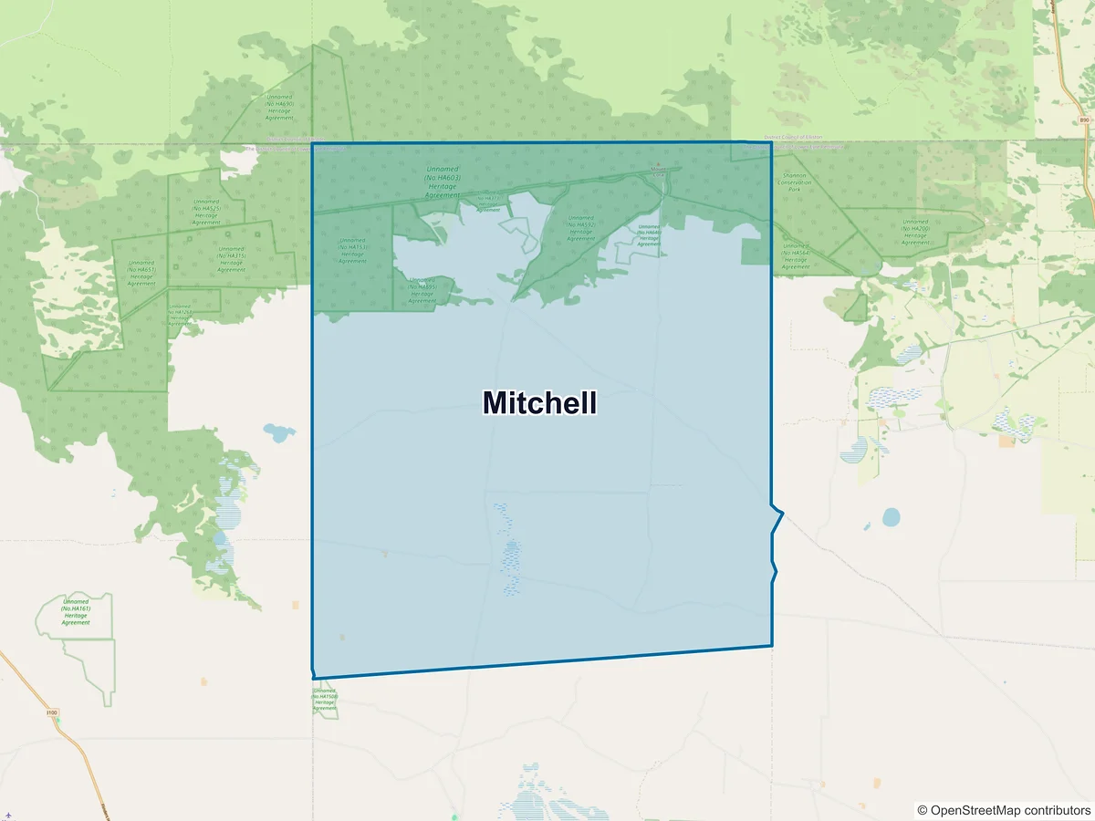 Map of Mitchell, SA, Australia