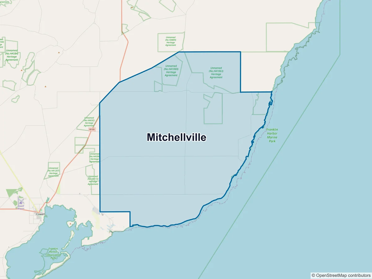 Map of Mitchellville, SA, Australia