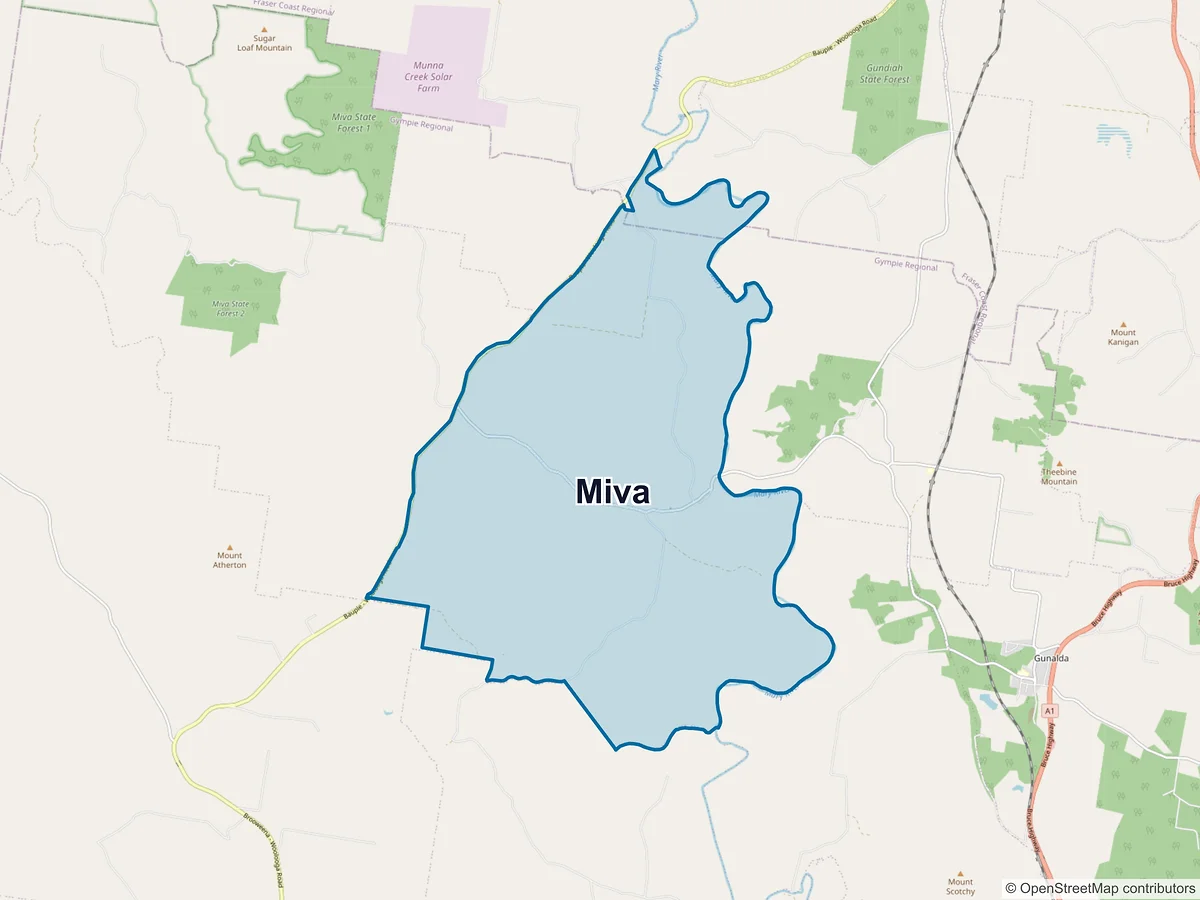 Map of Miva, QLD, Australia