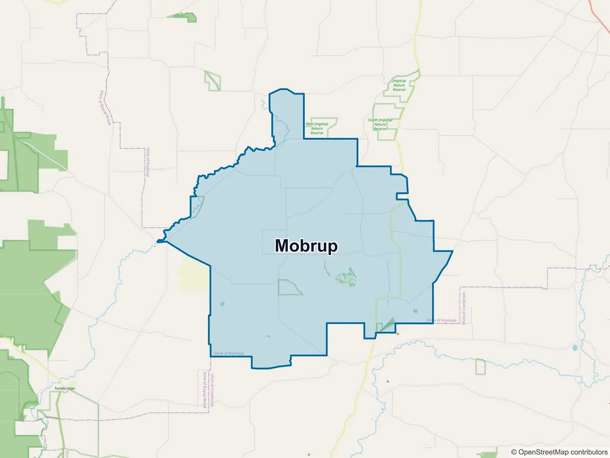 Map of Mobrup, WA, Australia