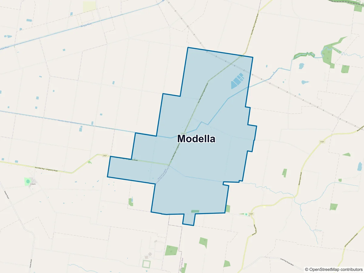 Map of Modella, VIC, Australia