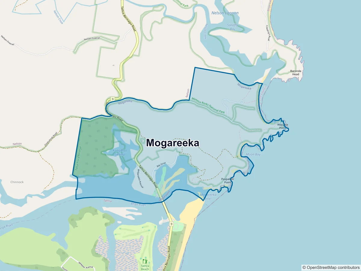 Map of Mogareeka, NSW, Australia