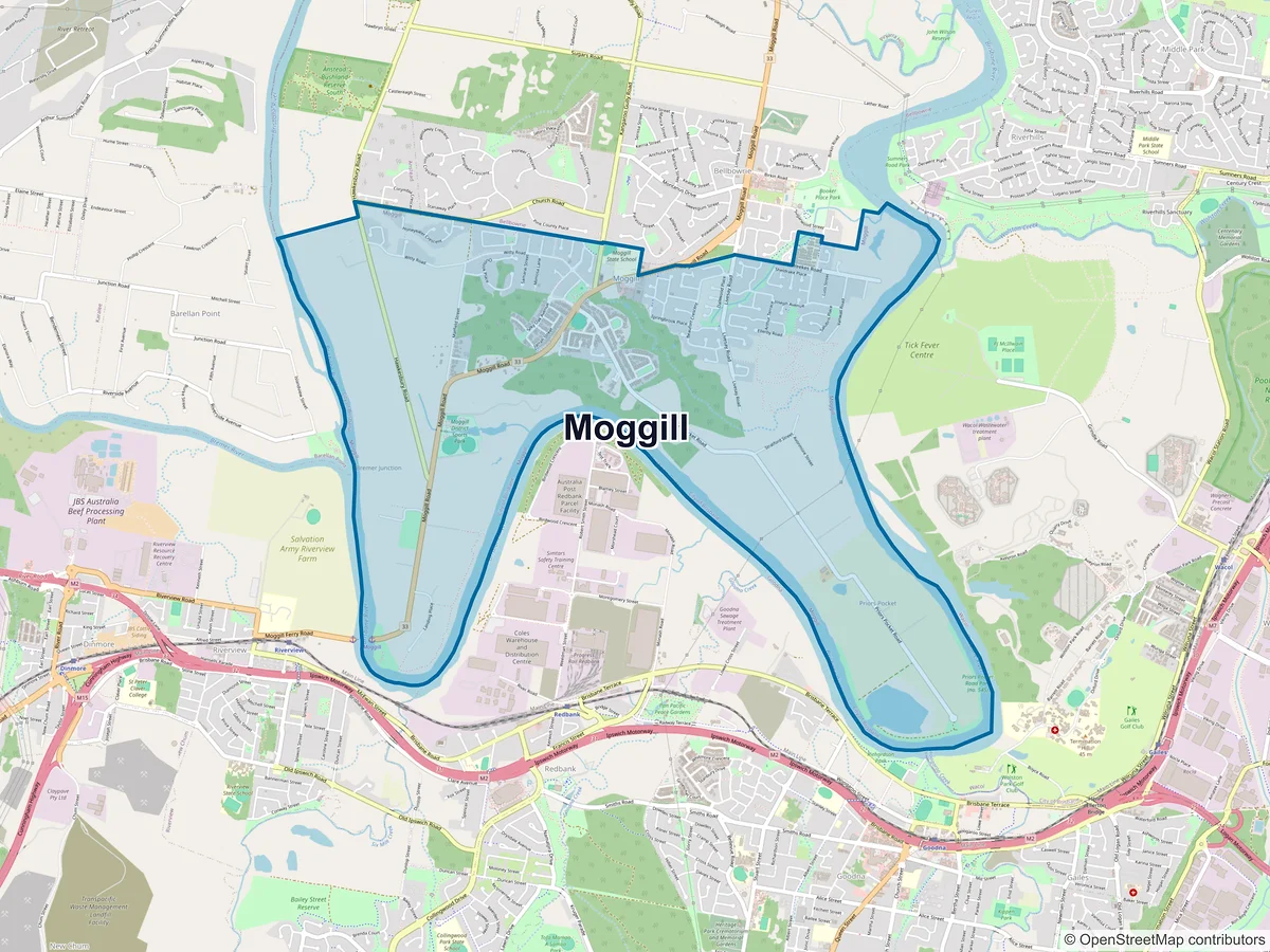 Map of Moggill, QLD, Australia