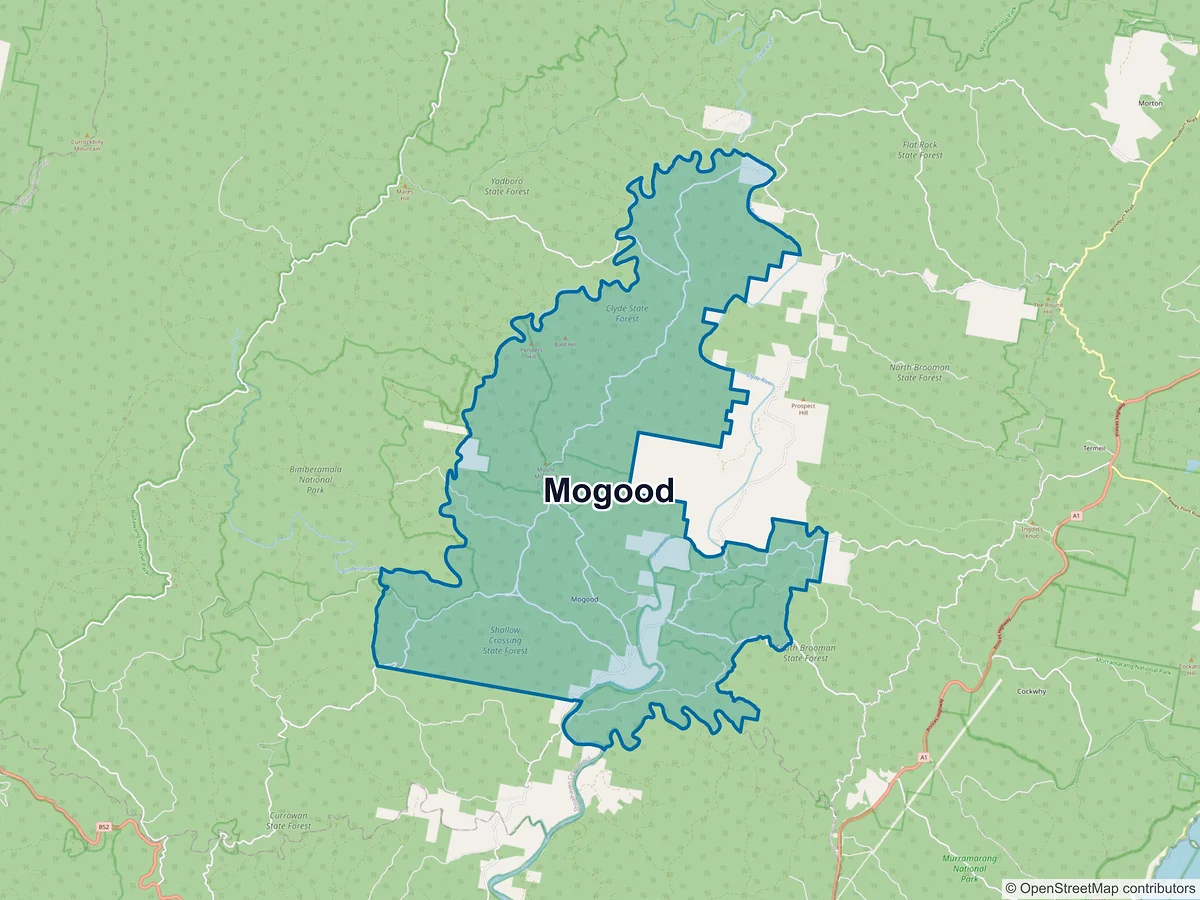 Map of Mogood, NSW, Australia