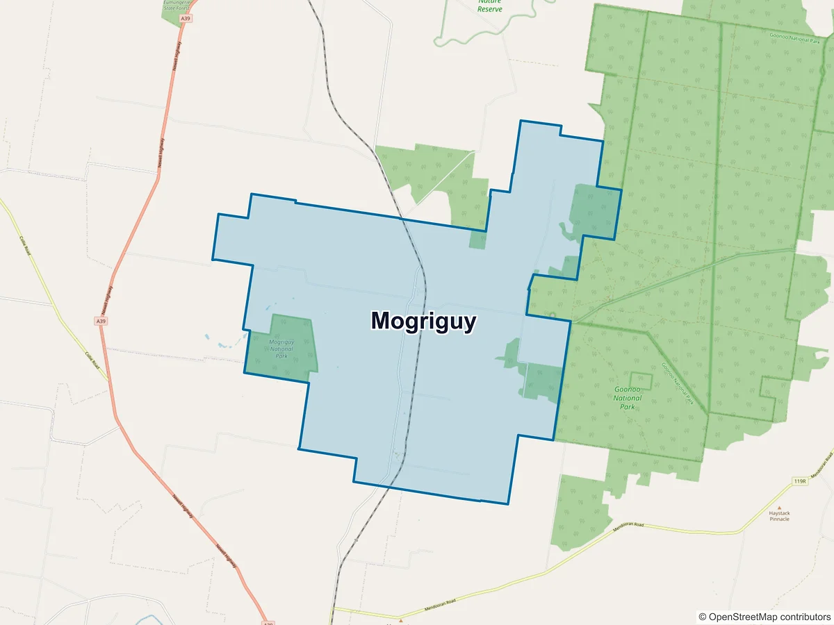 Map of Mogriguy, NSW, Australia