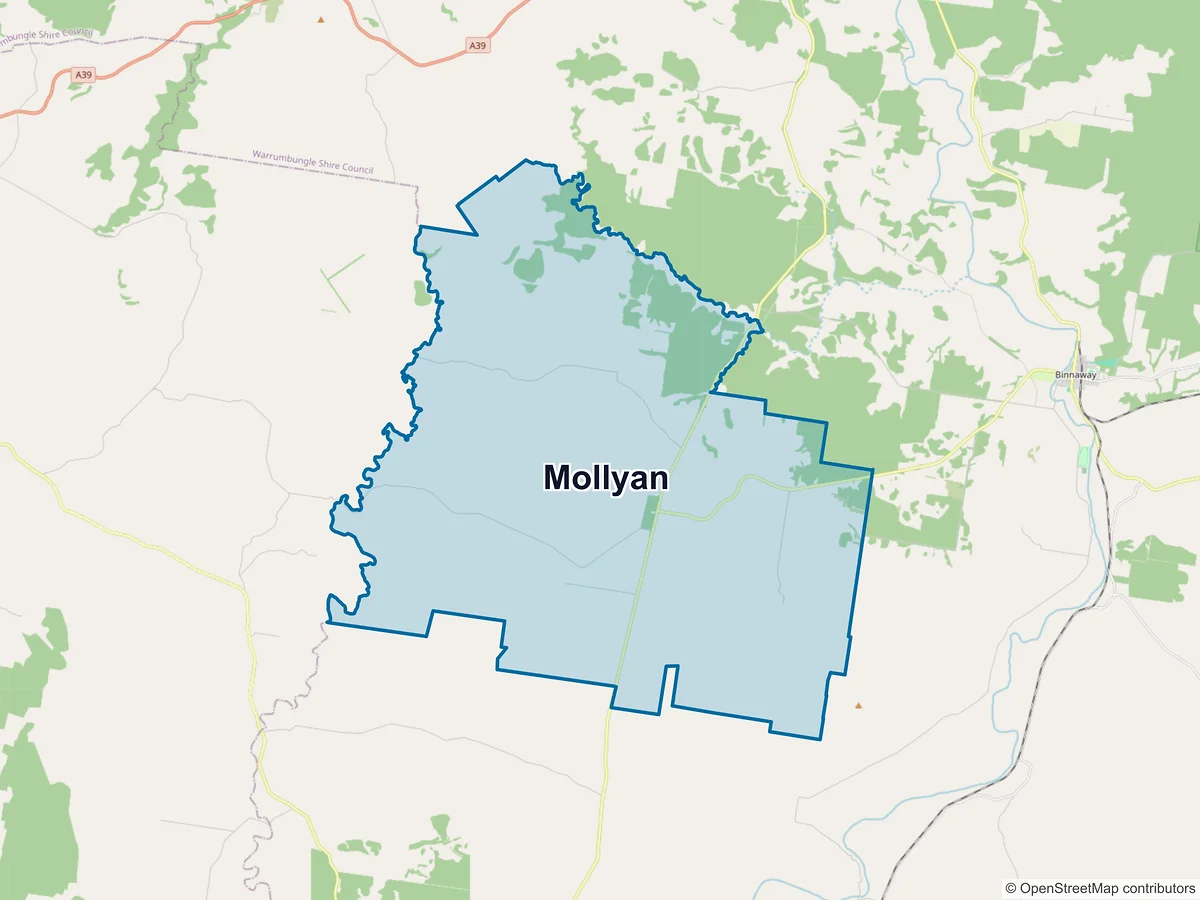 Map of Mollyan, NSW, Australia