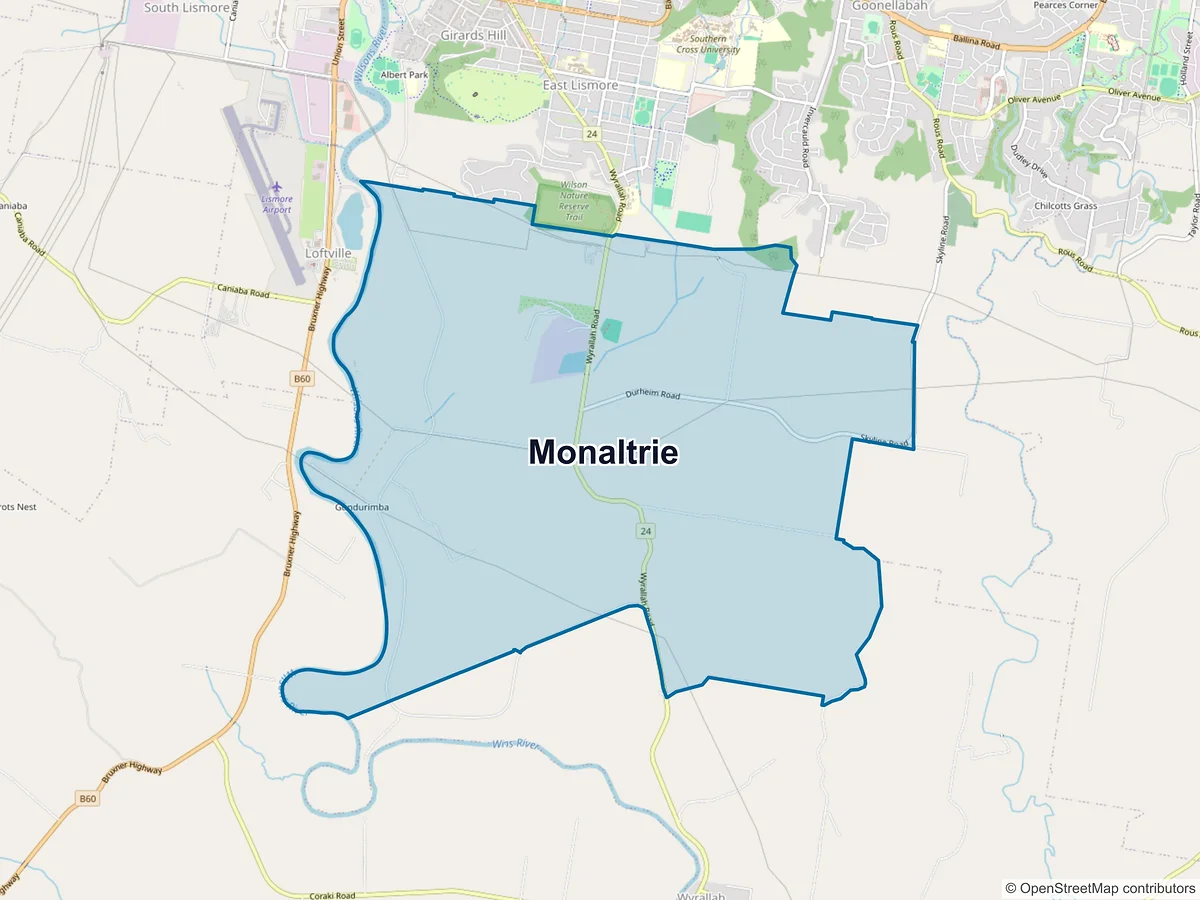 Map of Monaltrie, NSW, Australia