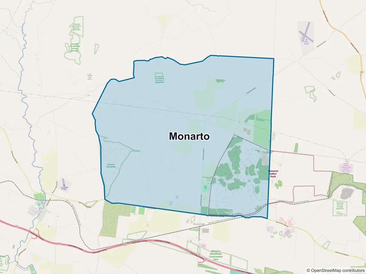 Map of Monarto, SA, Australia
