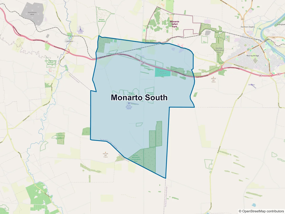 Map of Monarto South, SA, Australia