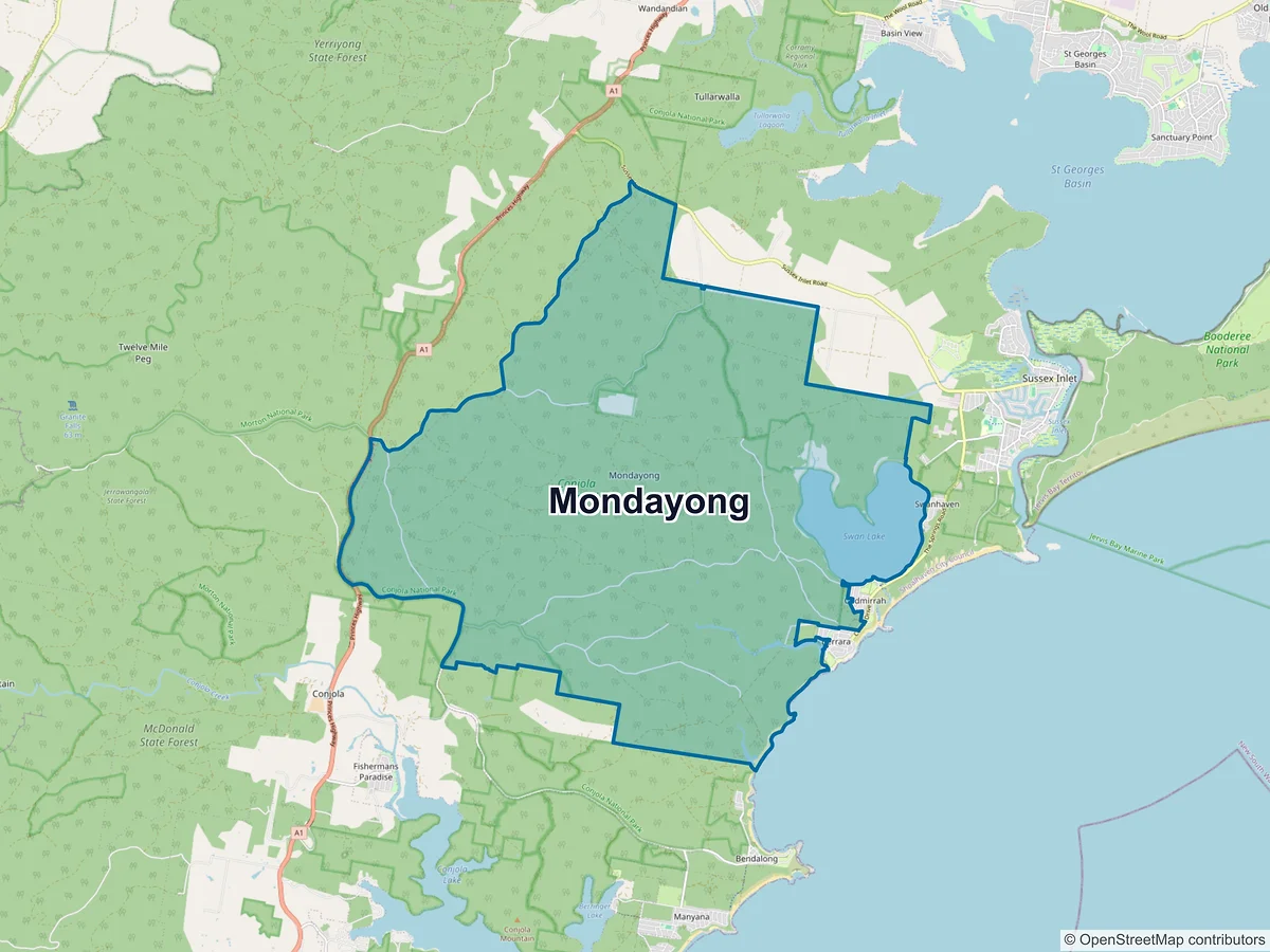 Map of Mondayong, NSW, Australia