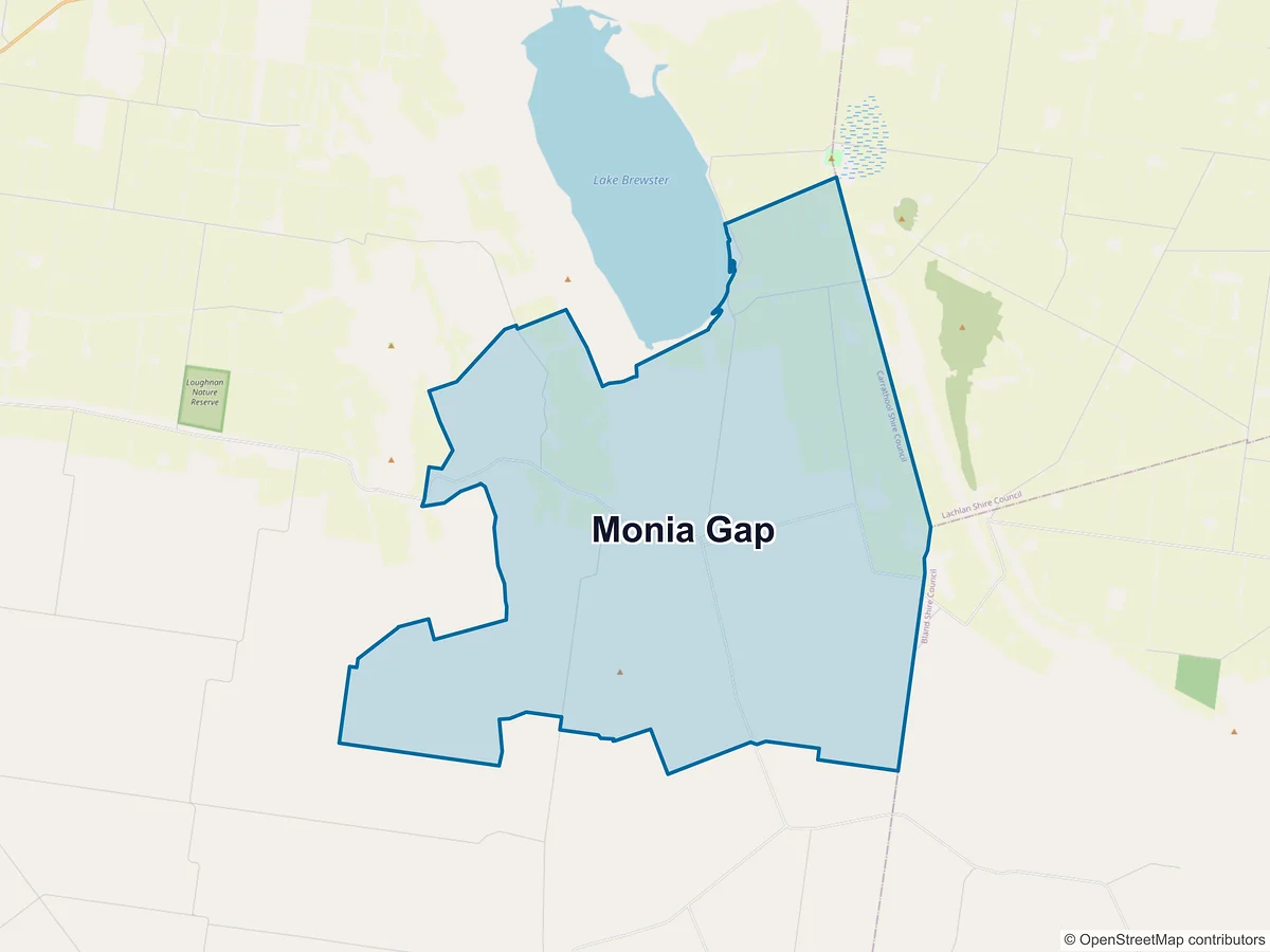 Map of Monia Gap, NSW, Australia