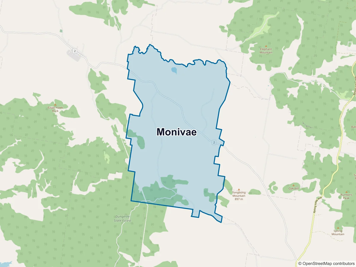 Map of Monivae, NSW, Australia