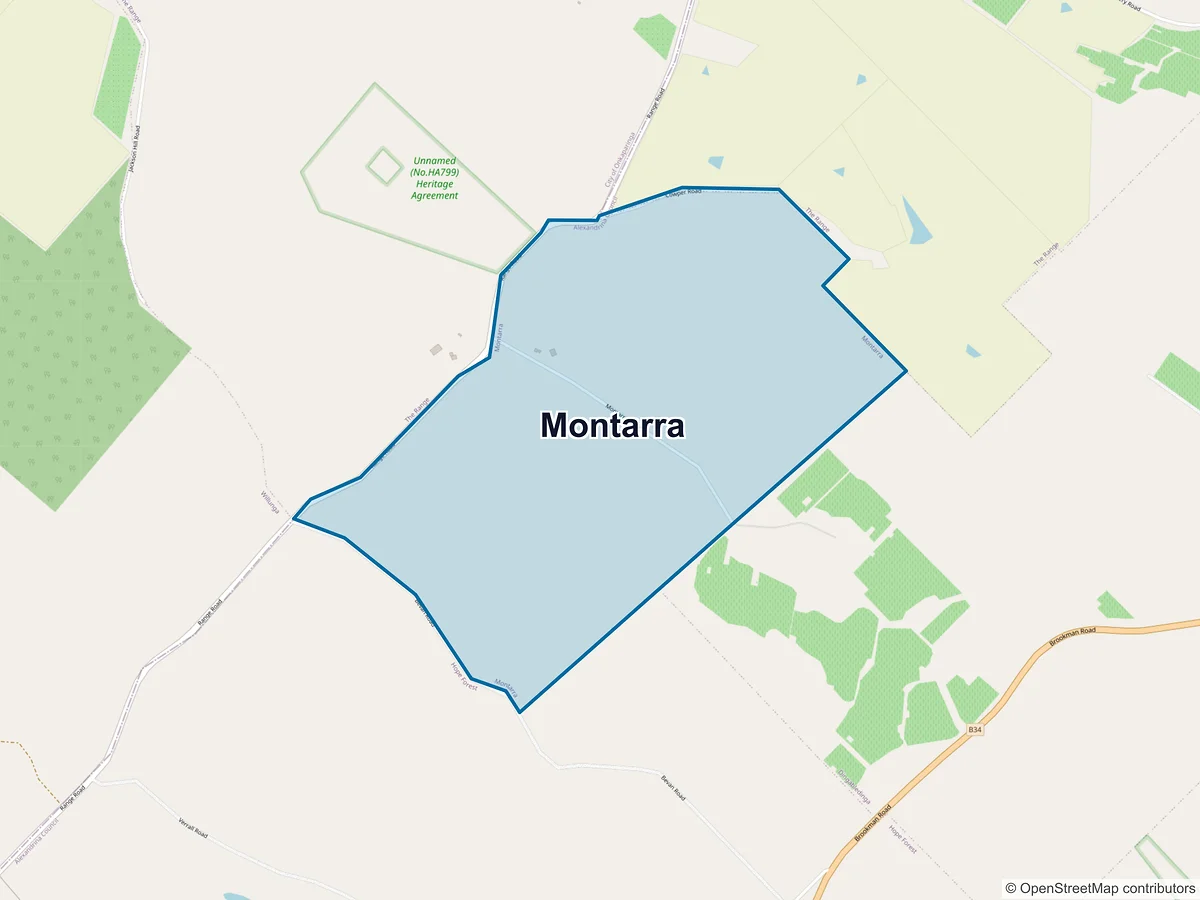 Map of Montarra, SA, Australia
