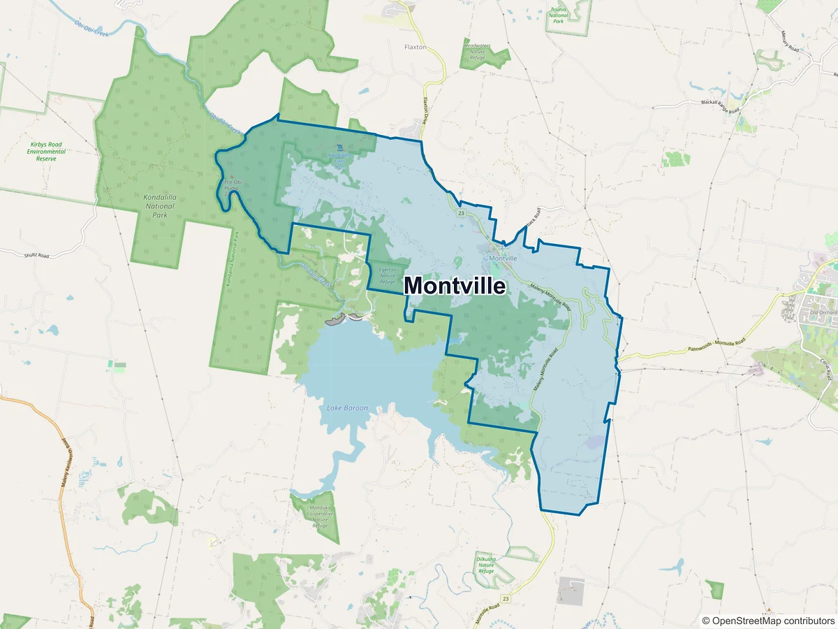 Map of Montville, QLD, Australia
