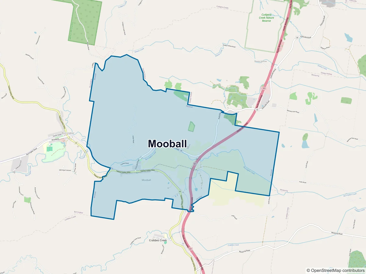 Map of Mooball, NSW, Australia
