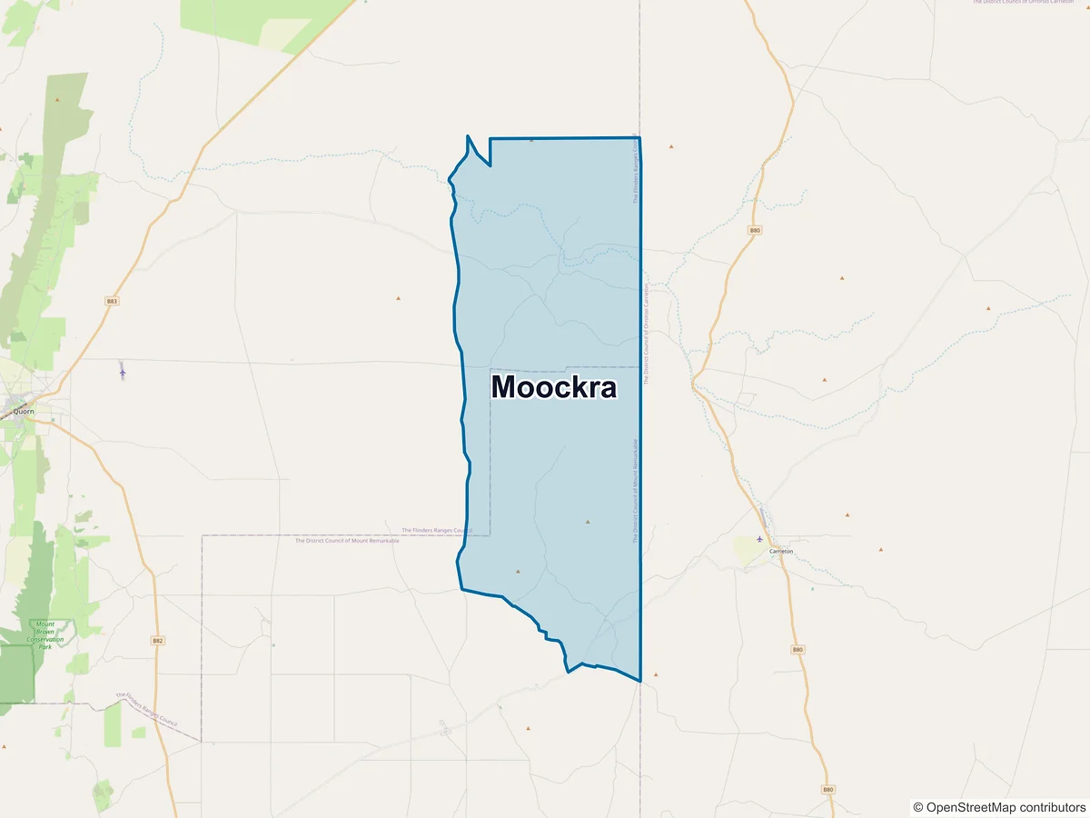 Map of Moockra, SA, Australia