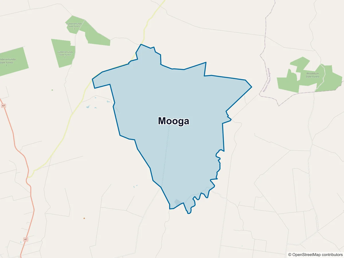 Map of Mooga, QLD, Australia