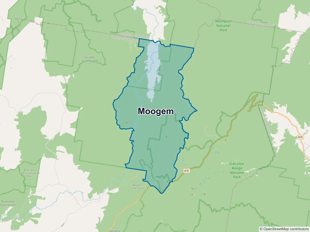 Map of Moogem, NSW, Australia
