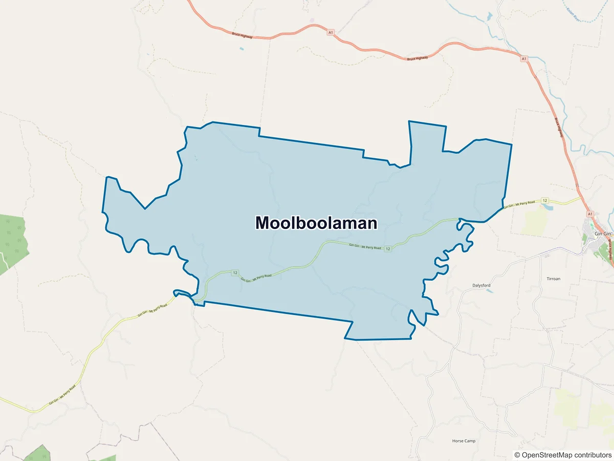 Map of Moolboolaman, QLD, Australia