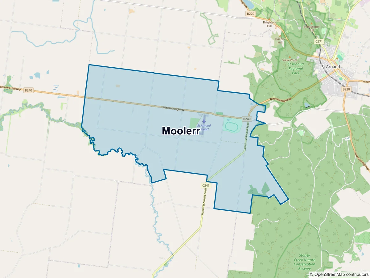 Map of Moolerr, VIC, Australia