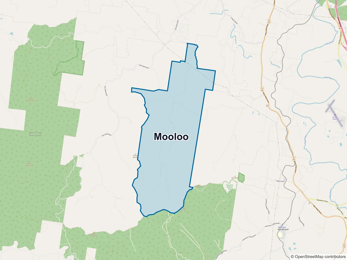 Map of Mooloo, QLD, Australia