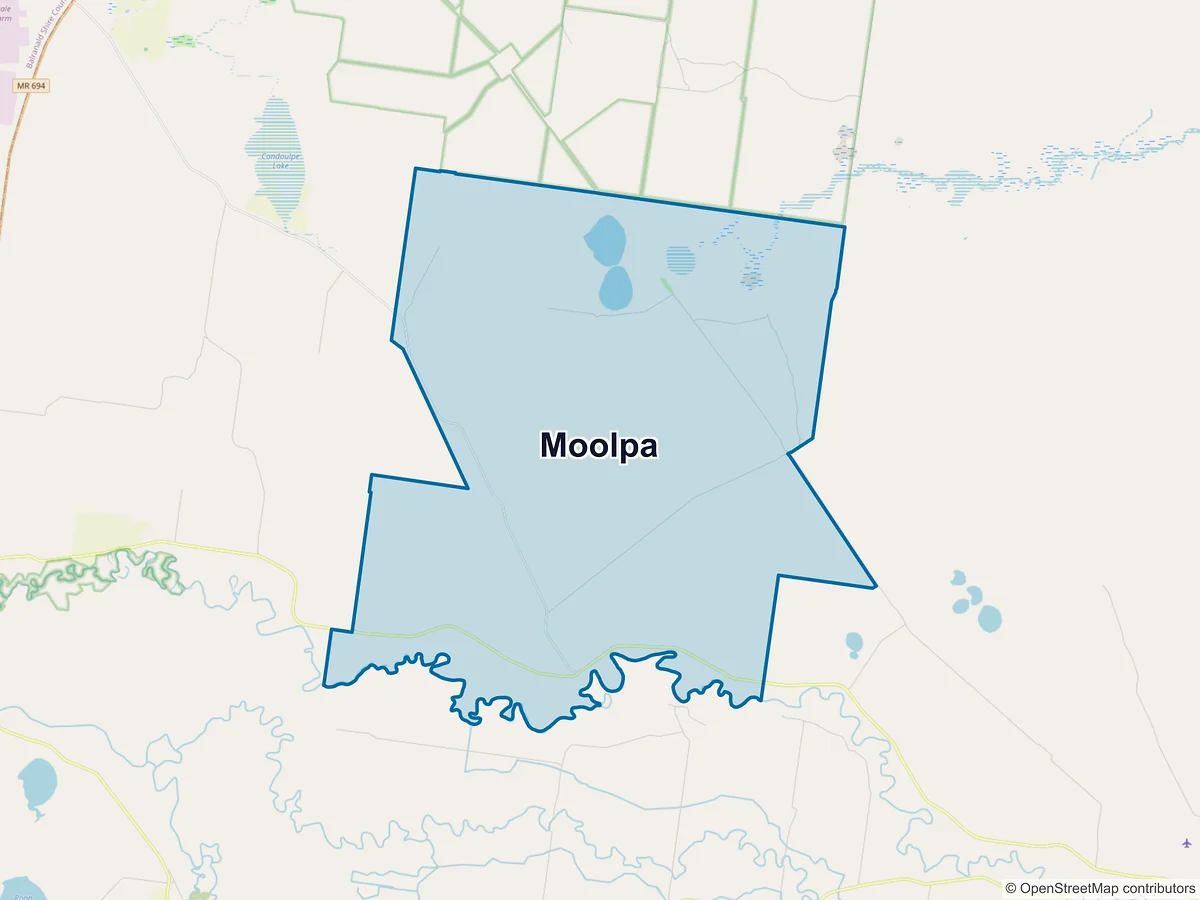 Map of Moolpa, NSW, Australia
