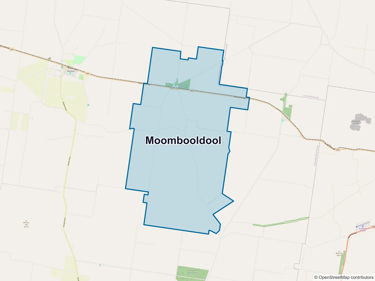 Map of Moombooldool, NSW, Australia