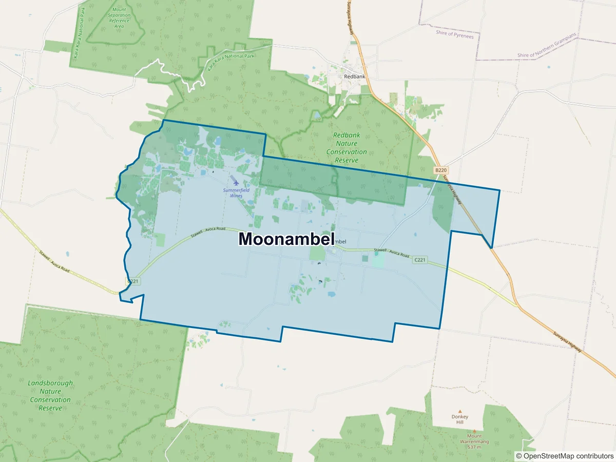 Map of Moonambel, VIC, Australia