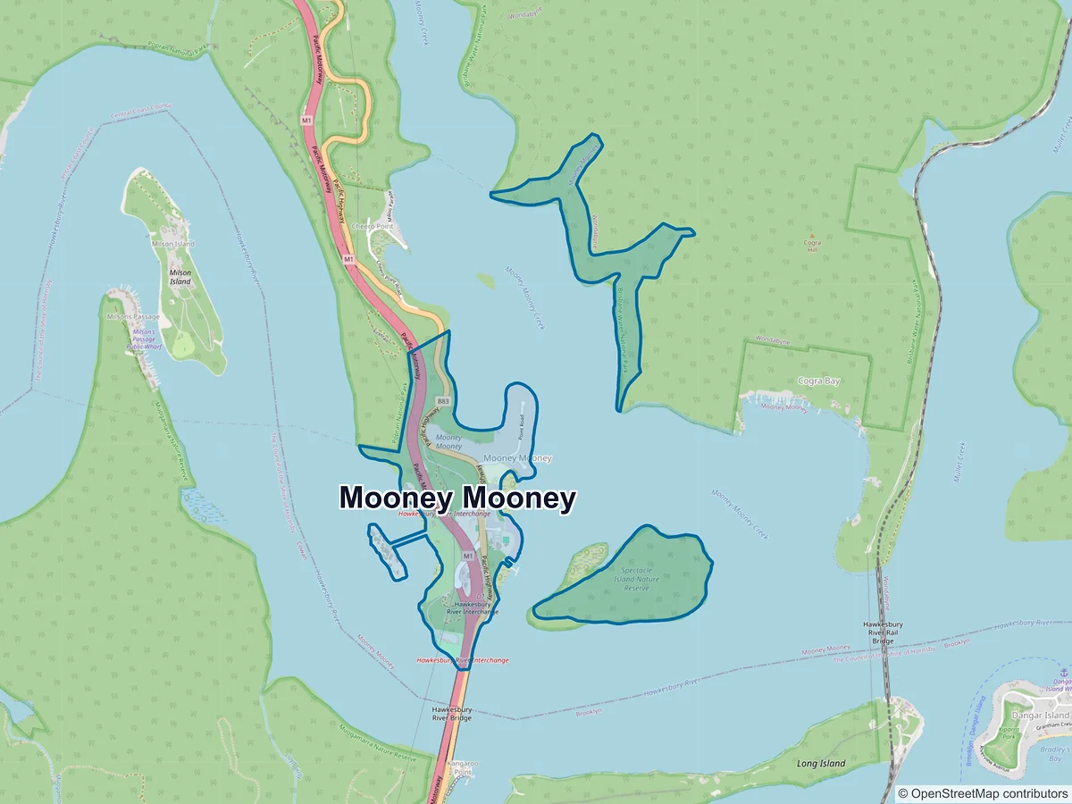 Map of Mooney Mooney, NSW, Australia