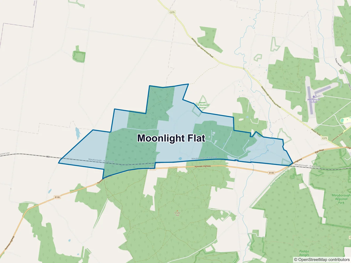 Map of Moonlight Flat, VIC, Australia