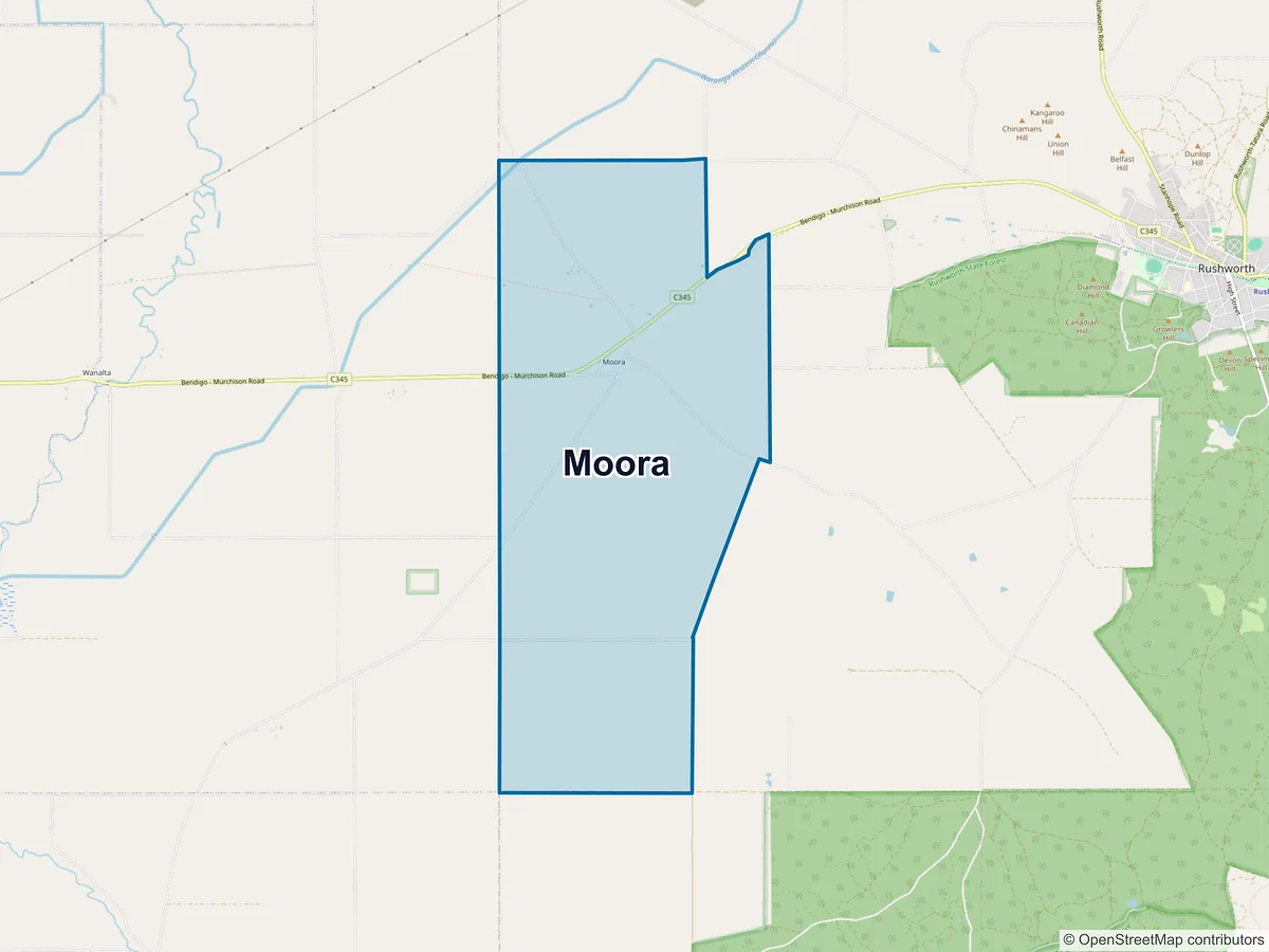 Map of Moora, VIC, Australia