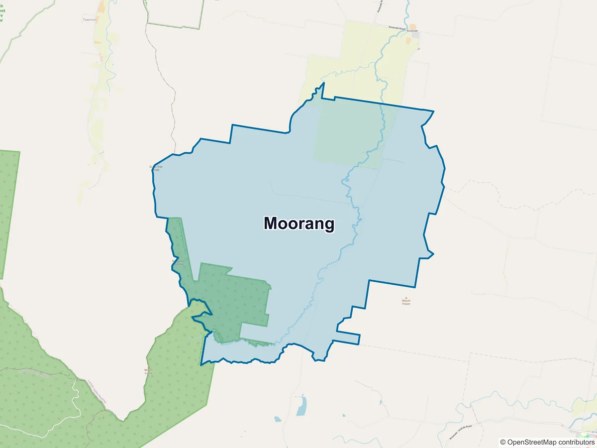 Map of Moorang, QLD, Australia