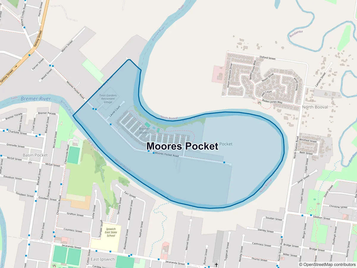 Map of Moores Pocket, QLD, Australia
