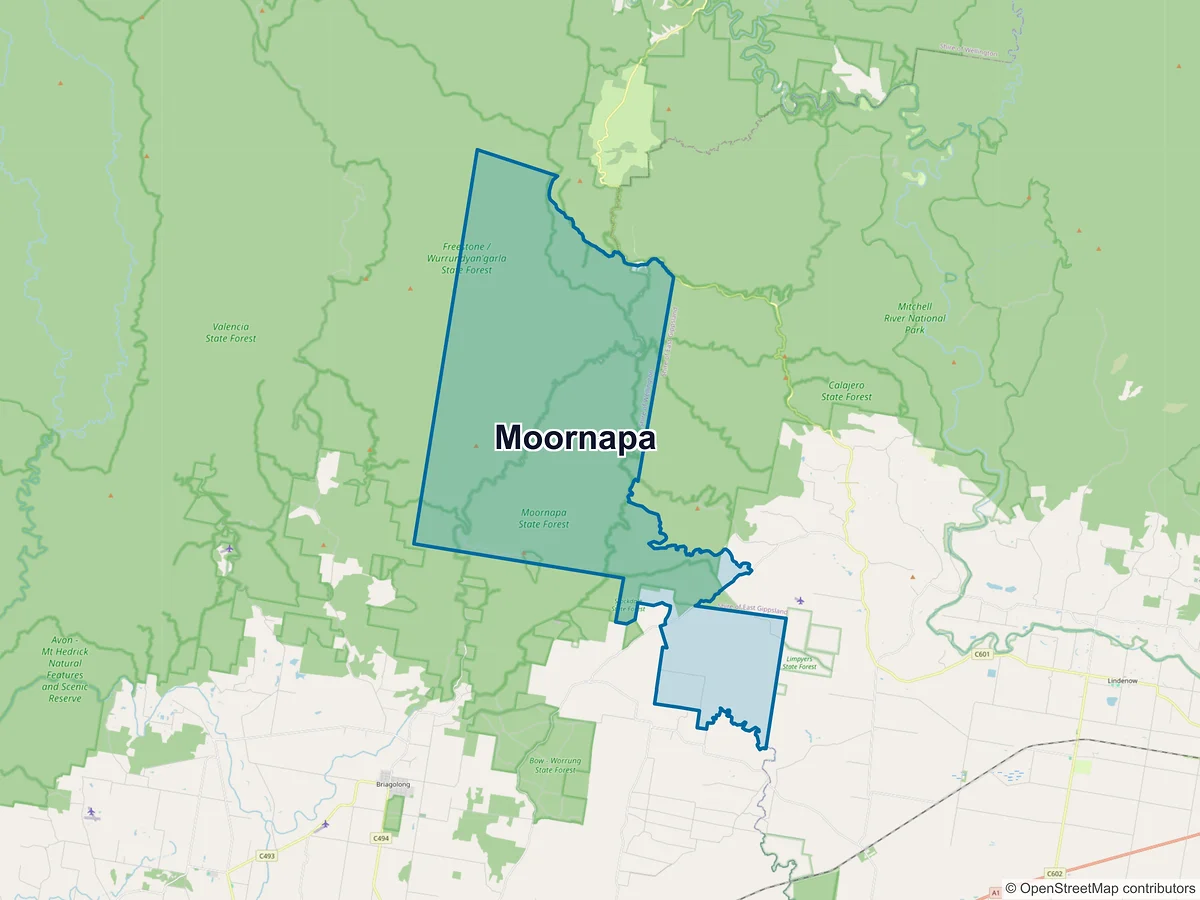 Map of Moornapa, VIC, Australia