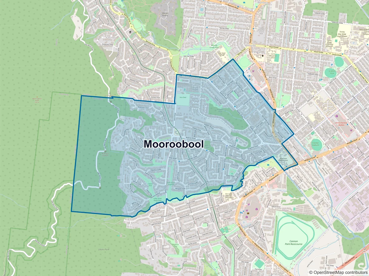 Map of Mooroobool, QLD, Australia