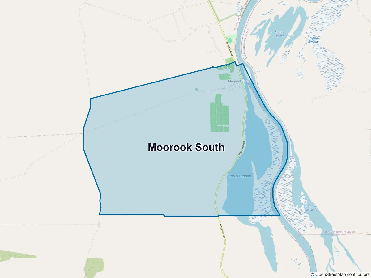 Map of Moorook South, SA, Australia