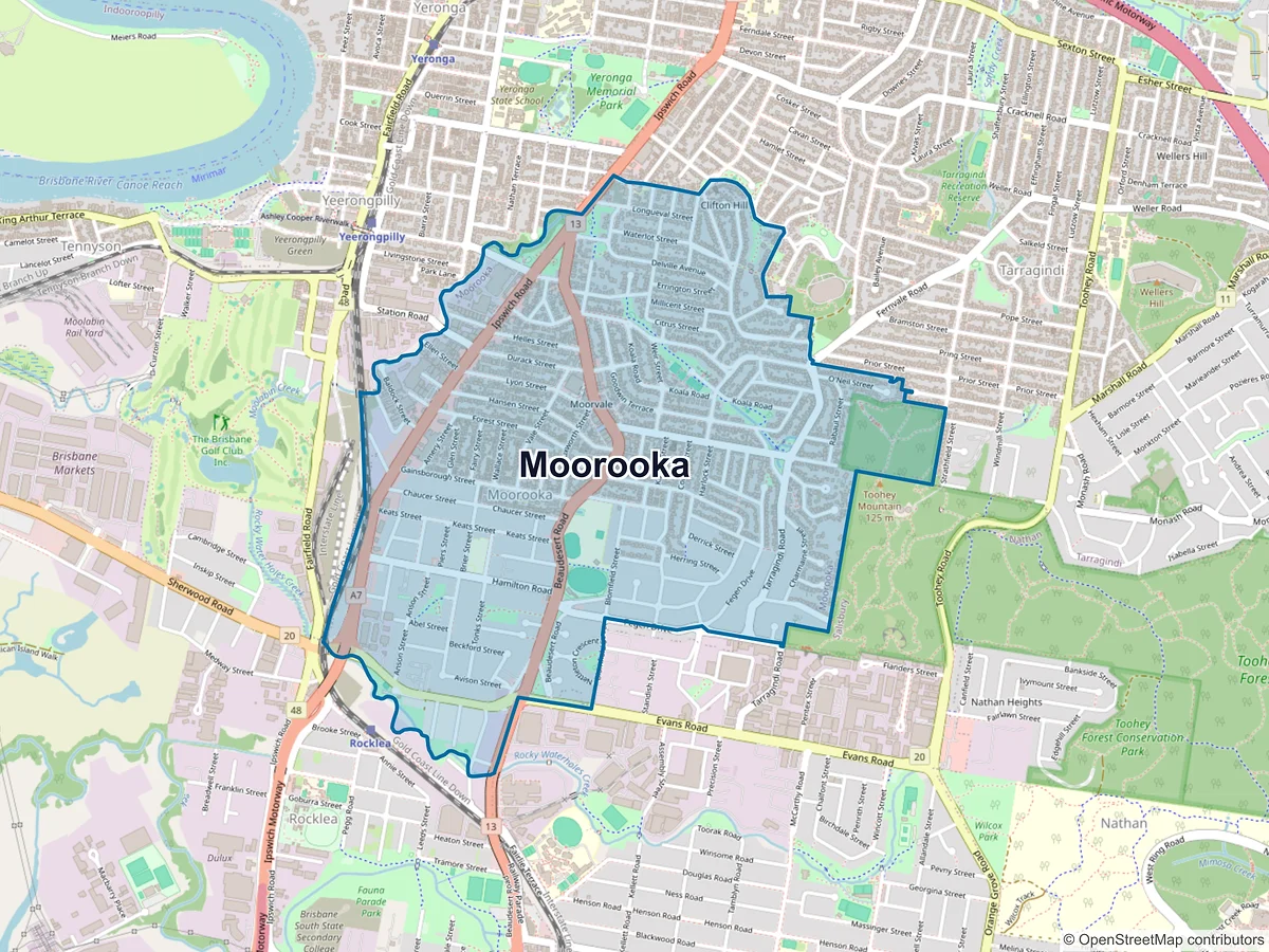 Map of Moorooka, QLD, Australia