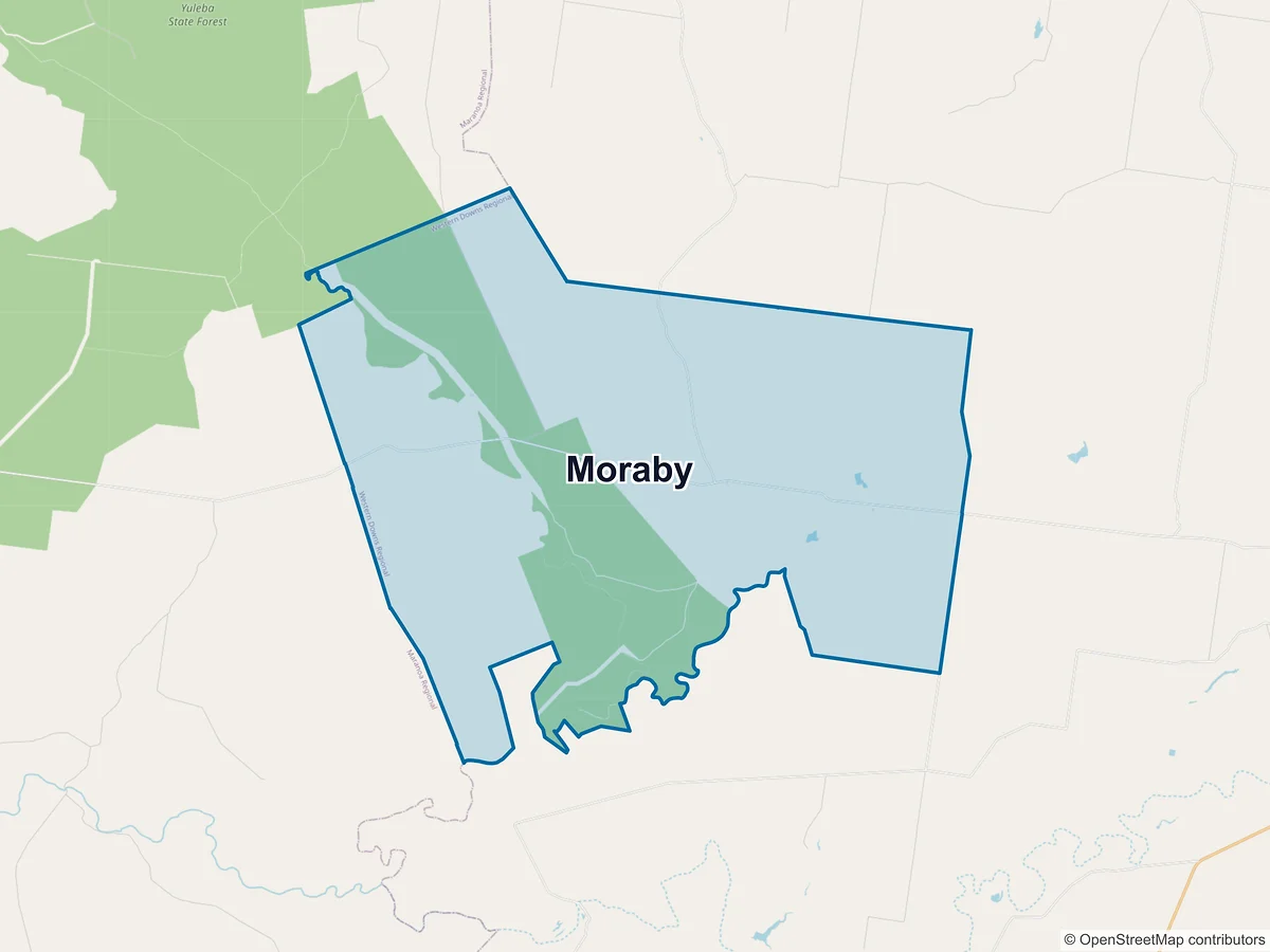 Map of Moraby, QLD, Australia