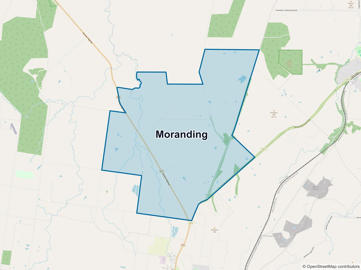 Map of Moranding, VIC, Australia
