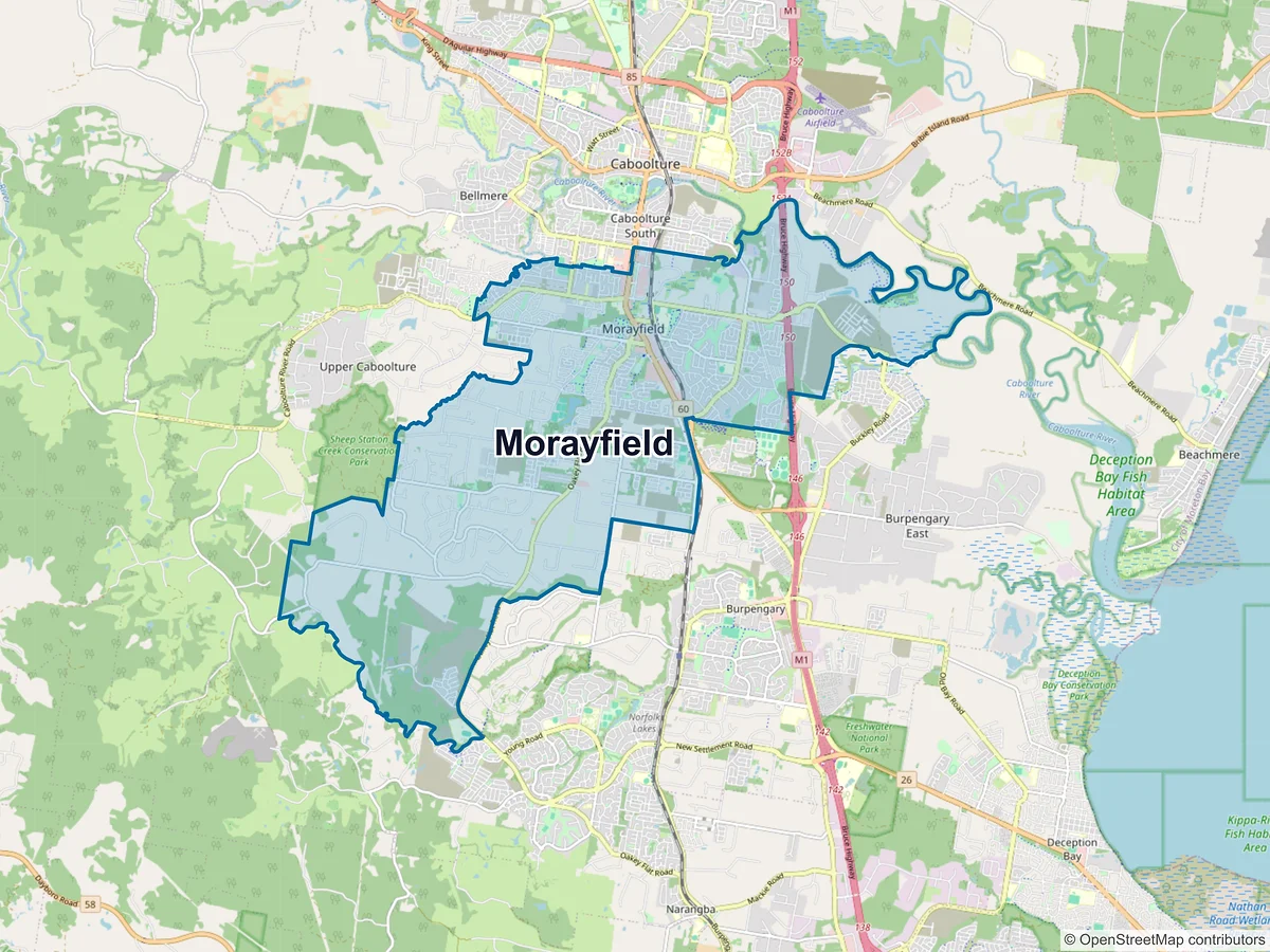 Map of Morayfield, QLD, Australia
