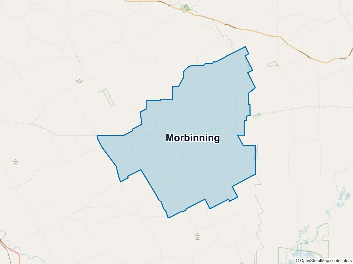 Map of Morbinning, WA, Australia