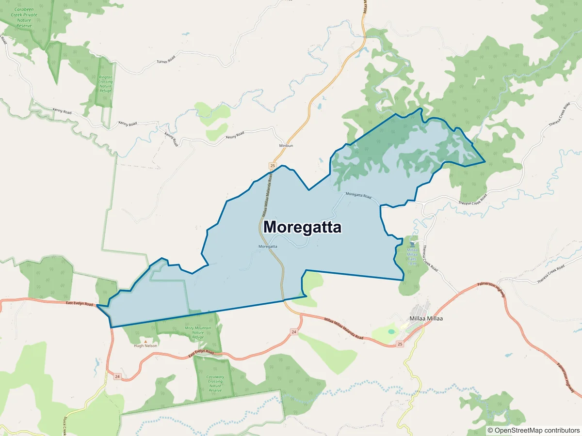 Map of Moregatta, QLD, Australia