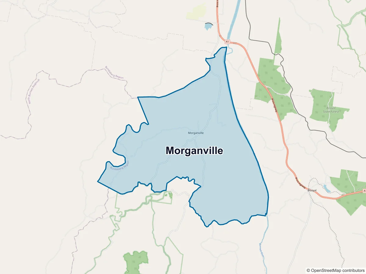 Map of Morganville, QLD, Australia