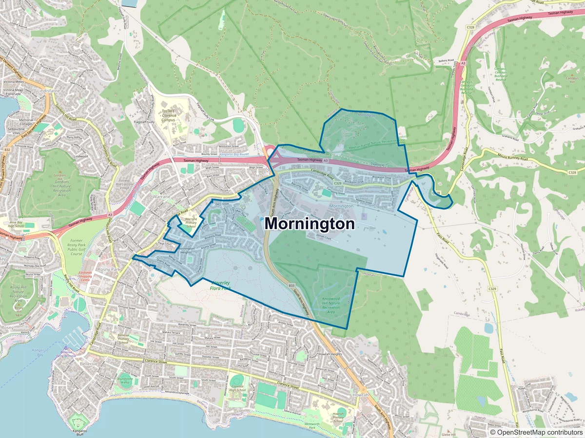 Map of Mornington, TAS, Australia