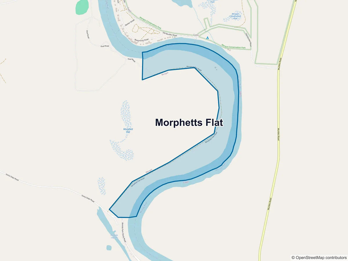 Map of Morphetts Flat, SA, Australia