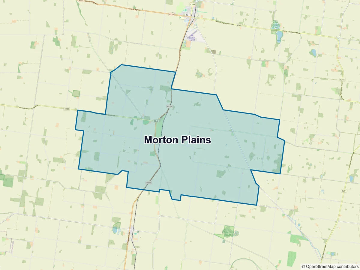 Map of Morton Plains, VIC, Australia