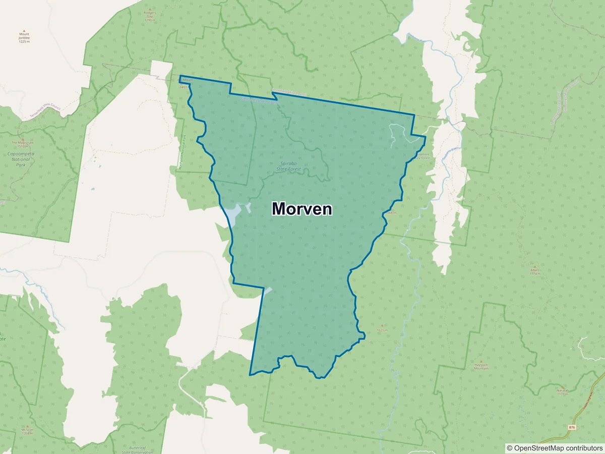 Map of Morven, NSW, Australia
