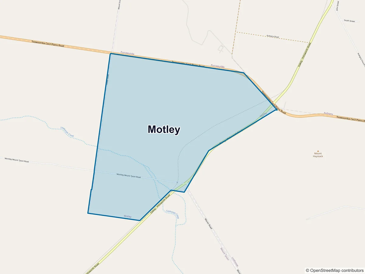 Map of Motley, QLD, Australia